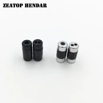 

5Pcs Mini Carbon Fiber Pants Boot Y Splitter Speaker Audio Wire Black Silver Metal Slider Plug for Earphone Headphone Cable