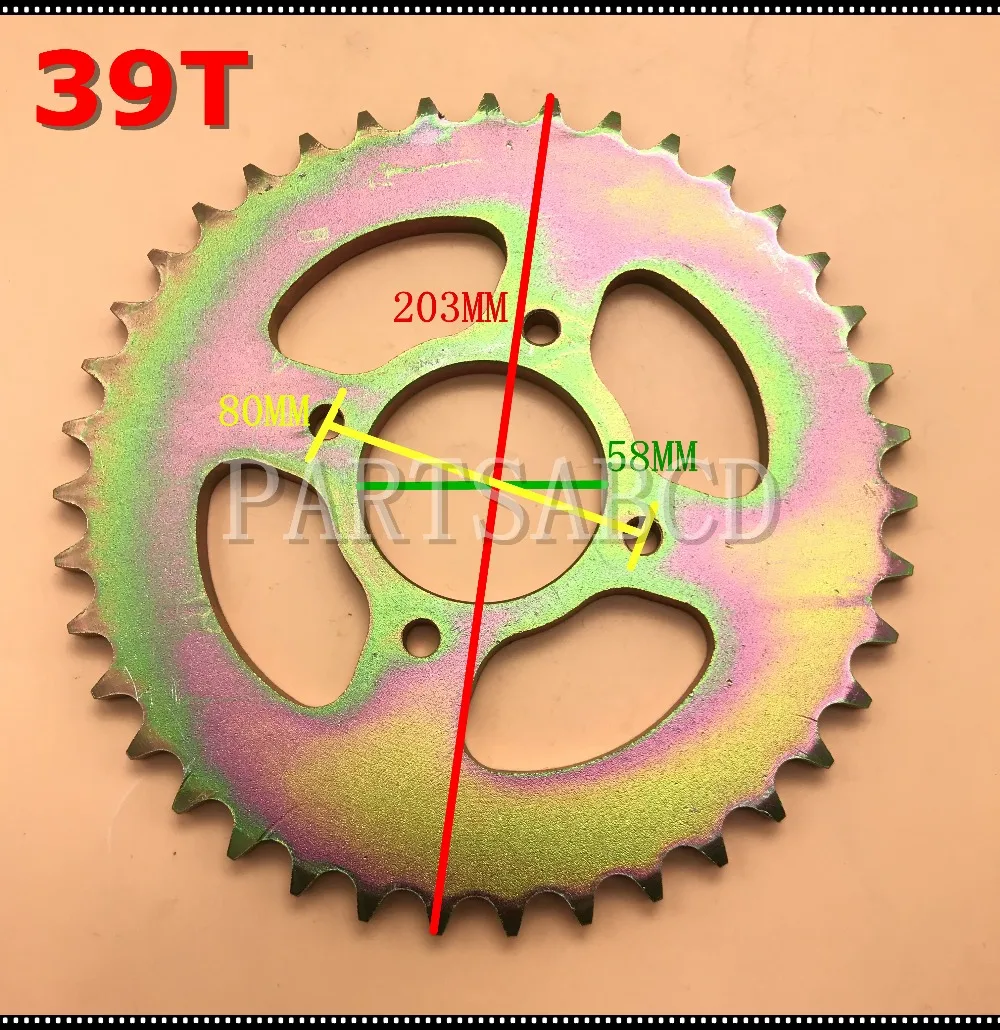 

39 Teeth Rear Sprocket 39T For Hammerhead 8.010.077-150 150GTS 150CC Go Kart