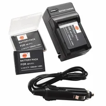 DSTE 3PCS NP FT1 FT1 Battery Case Protector Travel and Car Charger for Sony DSC M1