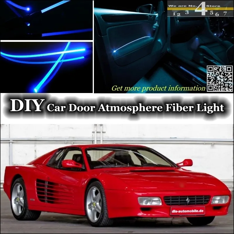 Для Ferrari 512 Testarossa F512M TR внутренний окружающий свет тюнинг атмосферное волокно оптическое освещение панели двери освещение