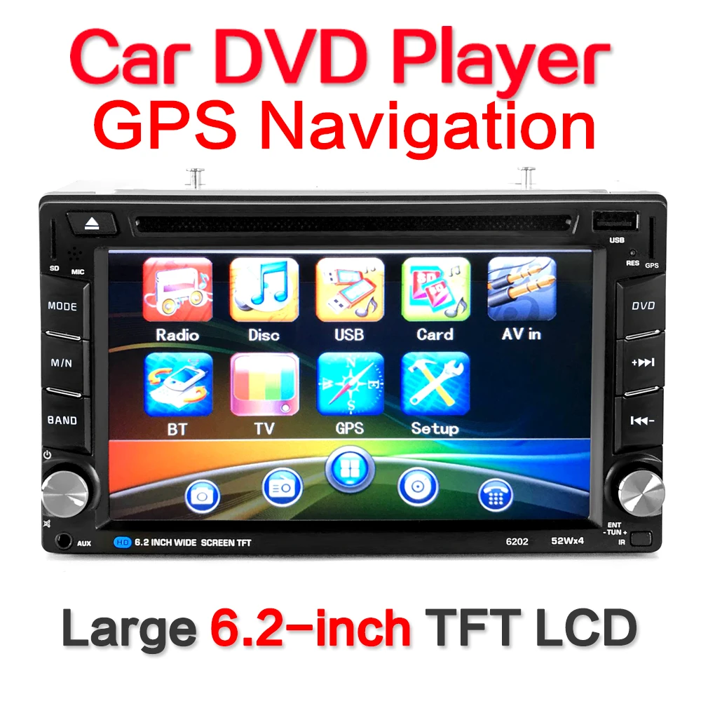 Clearance universal 2 din car  stereo 6.6 inch stouch screen FM radio GPS navigation Multimedia MP5 DVD player with camera remote control 1