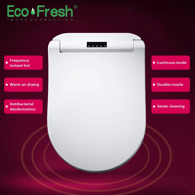 Умное сиденье для унитаза ecoofresh d образное электрическое биде покрытие двойная