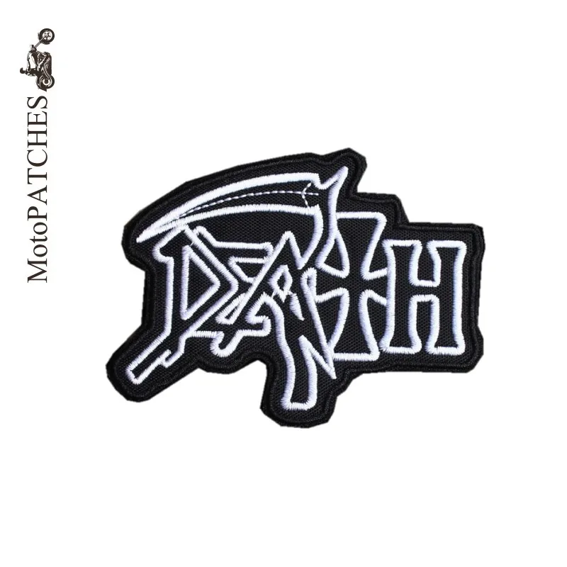 

MotoPATCHES Punk Death Heavy Metal Music Patches For Clothes Embroidered Iron On Patches