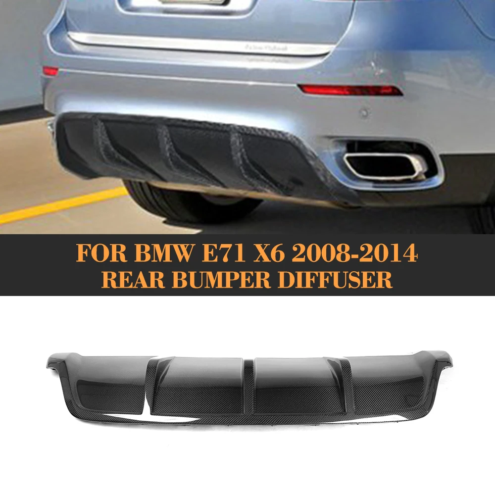 Автомобильный задний диффузор X6 E71 спойлер для BMW E72 2008 2014 xDrive 35i 50i черный