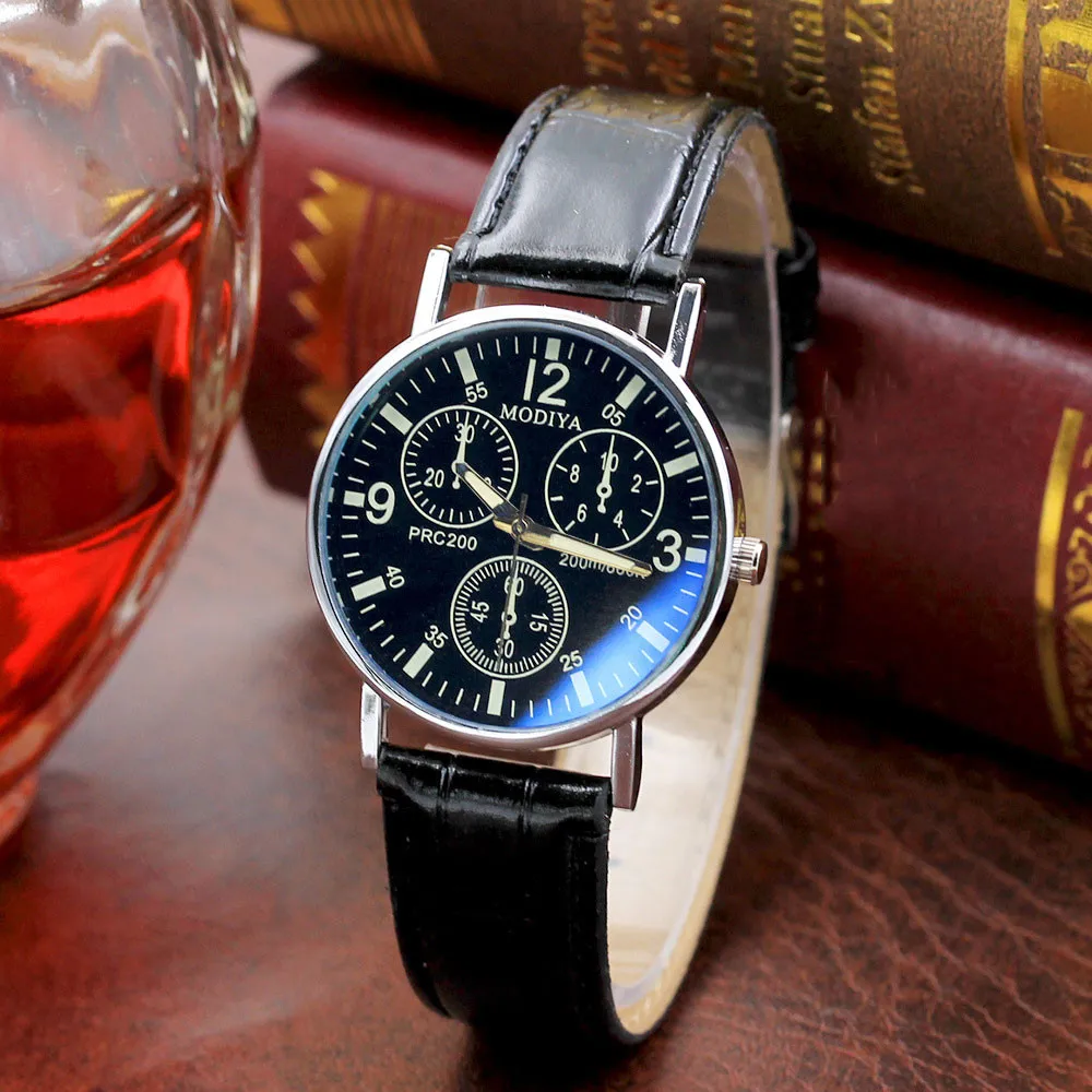 Часы кварцевые для мужчин часы синий ремешок часы для мужчин бизнес наручные часы для мужчин часы Relogios Masculino erkek коль saati#15