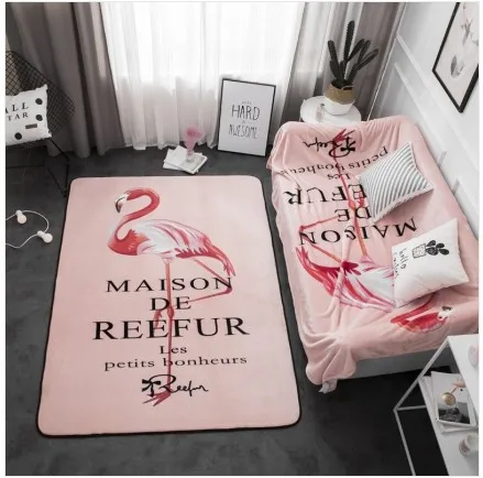 140*190 см скандинавский мультфильм Фламинго Patttern ковер, домашний текстиль Коврик для пола мягкий диван ковер для гостиной Противоскользящий