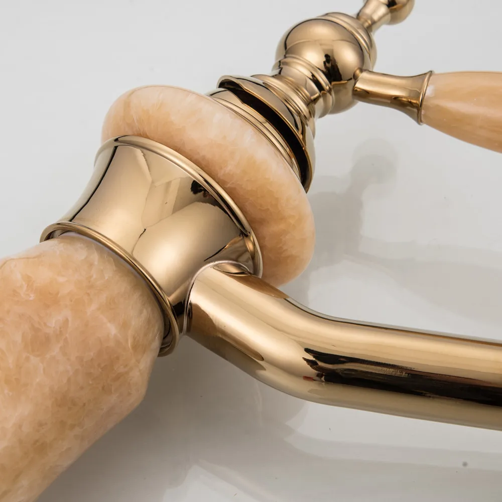 Bathroom Basin Faucet Rose gold Bronze Brass Mixer solid copper Luxury Europe style Tap Torneiras Para Banheiro crane 7