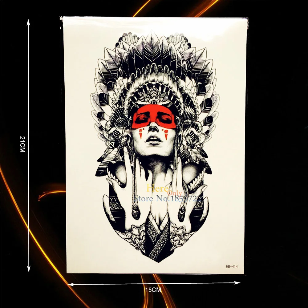 Tribal-Tattoos Hot-Indian-font-b-Tribal-b-font-Warrior-Temporary-font-b-Tattoo-b-font-Men-Fake