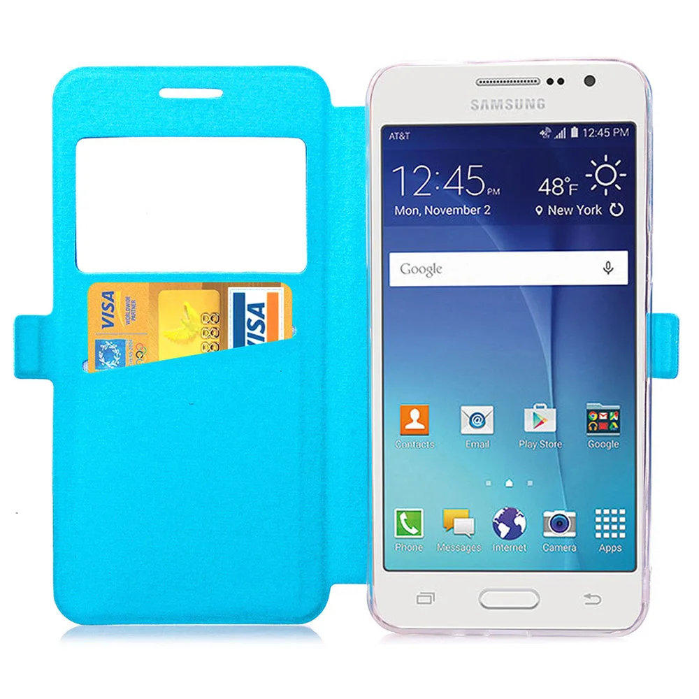 Кожаный чехол бумажник флип для samsung Galaxy Grand Prime SM G530 G531 G530H G531H G531F телефона