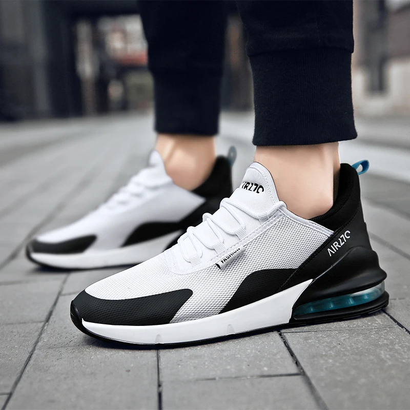 

2019 New Hot Plus Size Men Air Cushion Running Shoes Men Trend Breathable Sneaker Luxury Light Air 270 Lace Up Fashion Shoes Men