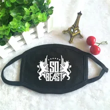 Kpop BEAST Is The B2ST альбом логотип печать K-pop модные маски для лица Унисекс Хлопок Черная ротовая маска