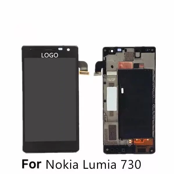 

For Nokia Lumia 730 735 RM-1038 RM-1039 RM-1040 LCD Display Touch Screen Digitizer Assembly Frame Replacement Parts