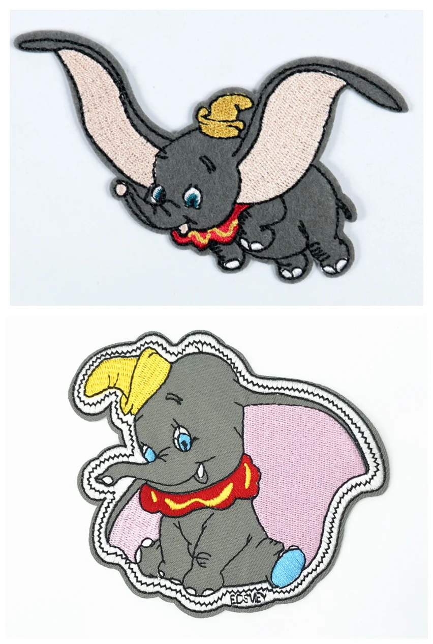 Мультфильм Dumbo тканевая паста слон ткань наклейки для одежды вышивка ручная