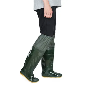 

Lightweight PVC Fishing Waders Boots 360% Rotated Soft Sole Fishing Waders Boot Unisex Elastic Belt PVC Overknee Fishing Waders