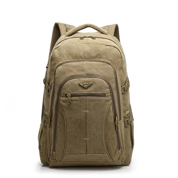 

YUPINXUAN 40 Liter Canvas Backpacks Men Large Laptop Daypack Huge Travel Bag Large Capacity Rucksack Teenagers Fashion Back Pack