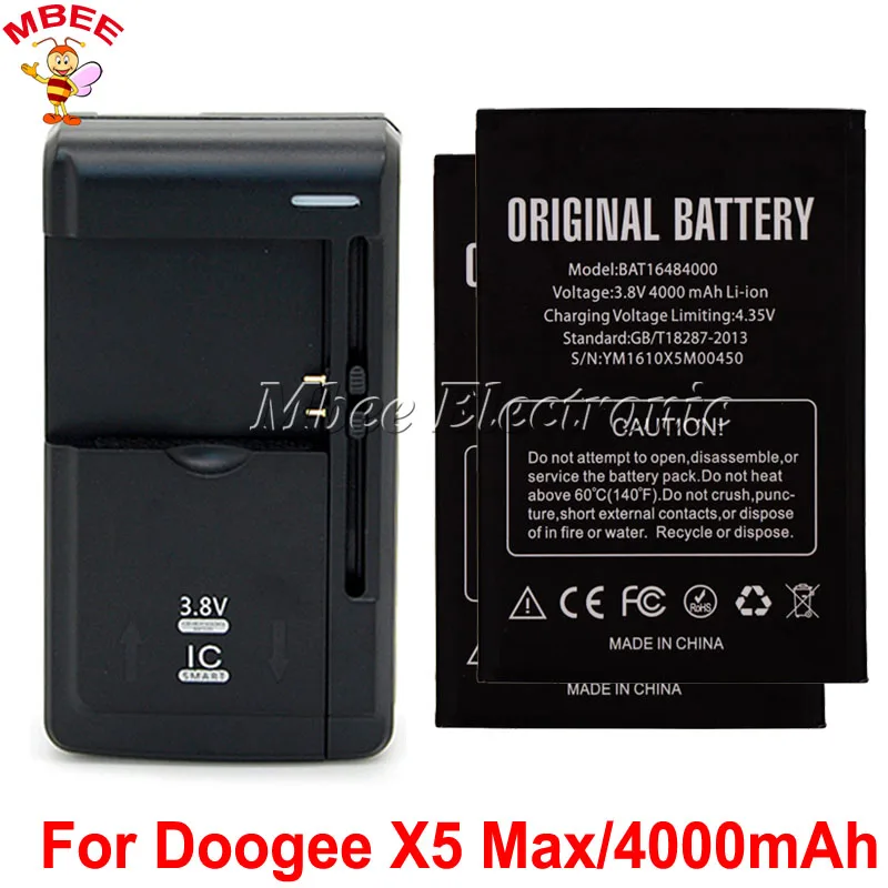 imágenes para 1 lot = 1 unid cargador universal + 2 unids para doogee x5 batería batería acumulador akku para doogee x5 max max pro 4000 mah imágenes para 1 lot = 1 unid cargador universal + 2 unids para doogee x5 batería batería acumulador akku para doogee x5 max max pro 4000 mah