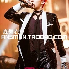 S-5XL мужская мода Тонкий DJ singer концертный черно-белые блестки Яркий длинный костюм костюмы одежда формальное платье