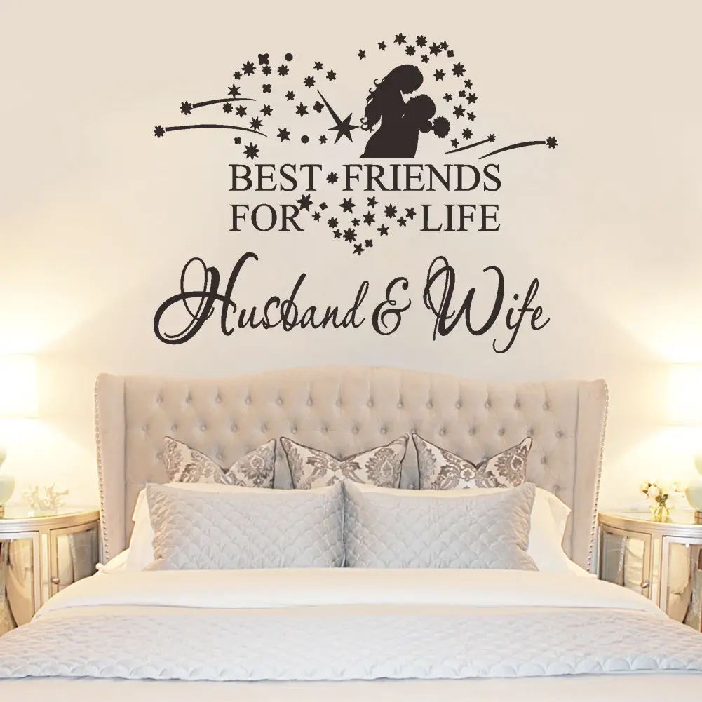 Us 271 14 Offbeste Freunde Für Leben Mann Und Frau Zitate Hochzeit Dekorationen Wandaufkleber Schlafzimmer Liebe Schriftzug Worte Vinyl Aufkleber