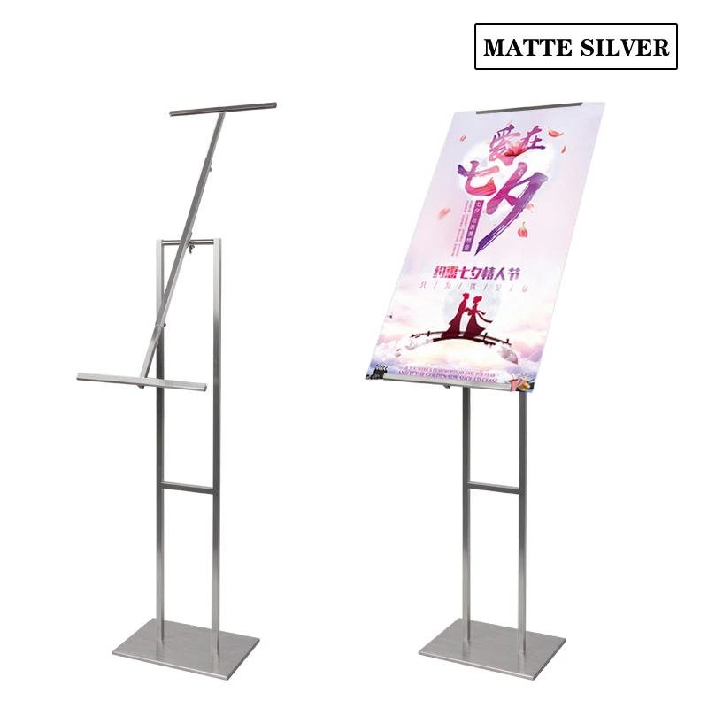 Linliangmuyu metal adjustable frame photo floor standing display rack