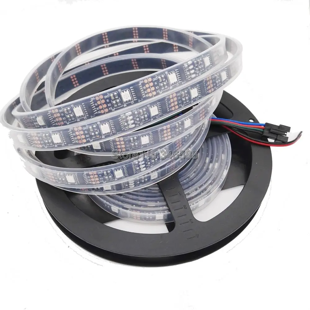 5 м 5В WS2801 Адресуемая Пиксельная Светодиодная лента 32LED/M 5050SMD IP67 водонепроницаемая