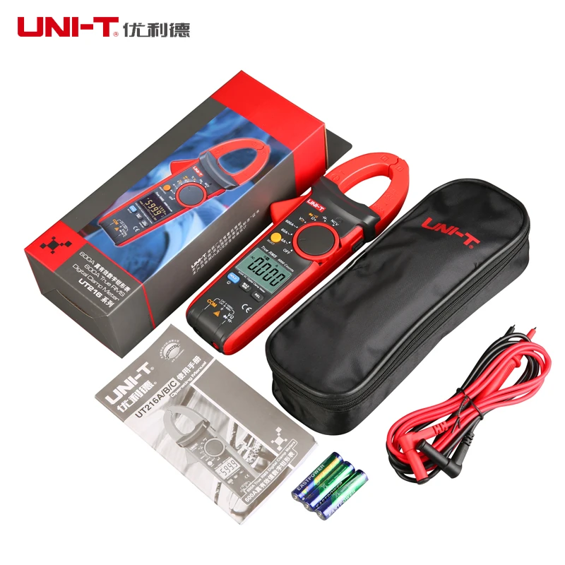 Комплектации uni t. Uni-t ut216c. Мультиметр Uni-t ut216c. Токовые клещи Uni t 216 a. Digital Clamp Meter ut216 600a.