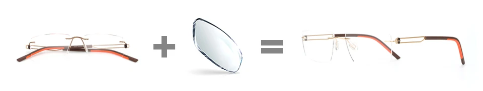 Очки без оправы из сплава оптические оправа для очков Мужская очки прозрачные Рецептурные очки ультралегкие прозрачные очки # IP373