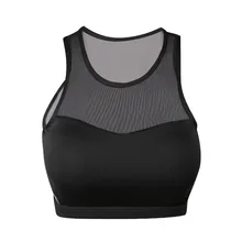 

Fashion mesh crop top women summer sexy female Tank top movement t-shirts 2017 Stitching fitness tops