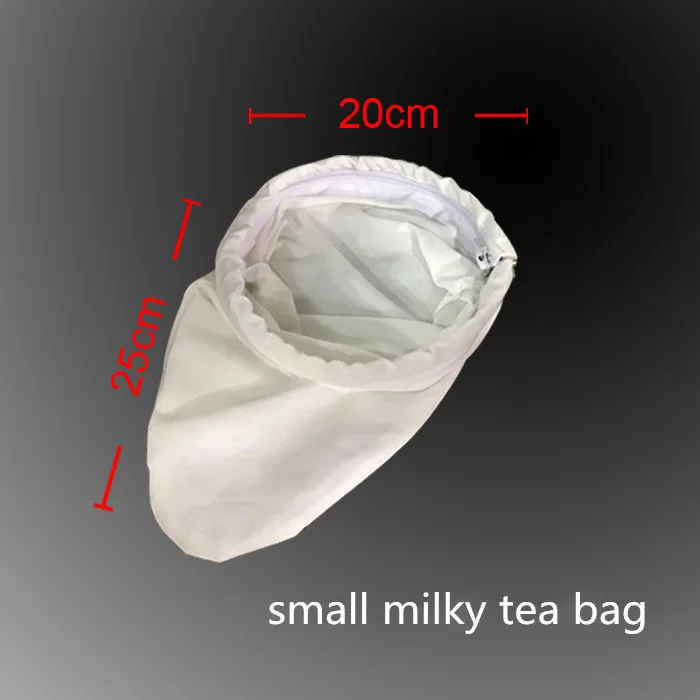 Фильтр для молочного чая, хлопковый тканевый мешок, стальное кольцо для заваривания чая, свободный сетчатый фильтр для чая, дуршлаг, шелковые чулки, молочный чай, Дырокол - Цвет: small milky tea bag
