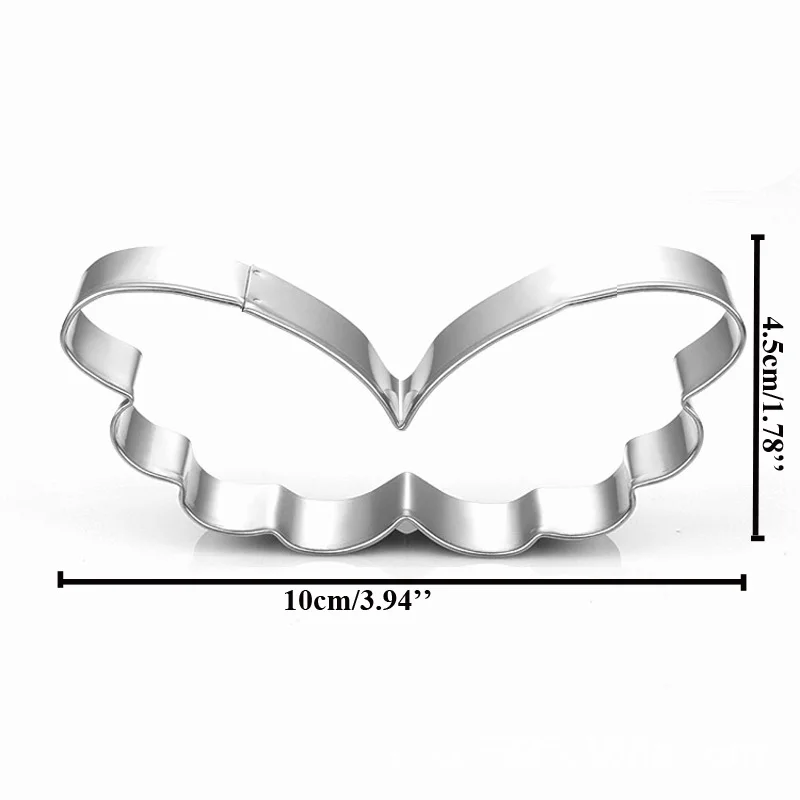 Heart Metal Cookie Cutter Angel Wing Valentine Cake Decorating Tool Party Patisserie Gateau Biscuit Mold Pastry Bakeware 2pcs