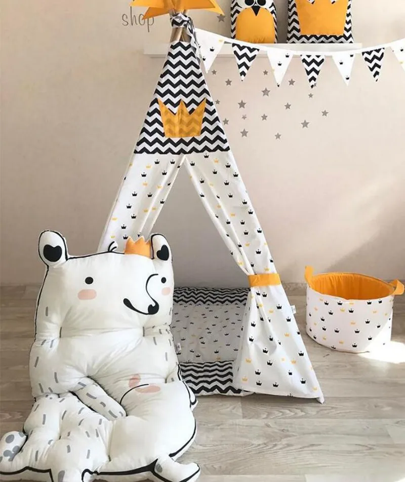 MOTOHOOD хлопок ребенка ползать коврики игры Одеяло пол Playmats ковер с Cute Bear кролик Форма украшения детской комнаты