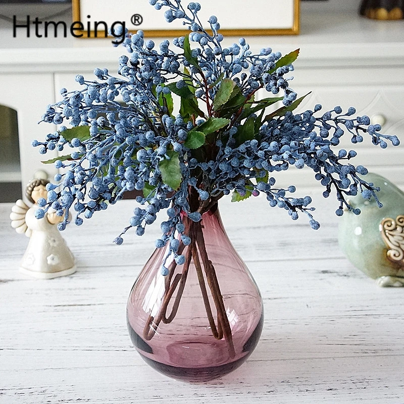

foam artificial berries flower simulation fruit Real touch leaves for Take props Christmas decoration DIY Design flowers