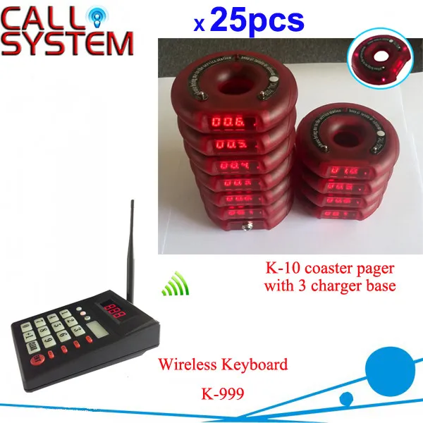 K-999 K-10 1+25 Personal pager coaster paging system