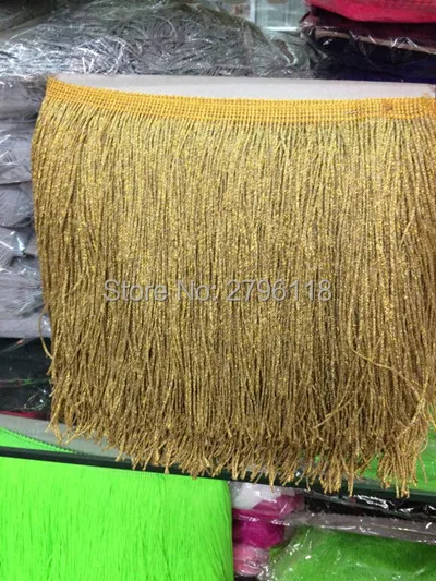 

10 Yard/Lot 20CM Long Polyester Lace Tassel Fringe Lace Trim Ribbon Sew Latin Dress Stage Garment Curtain DIY Accessories SM028