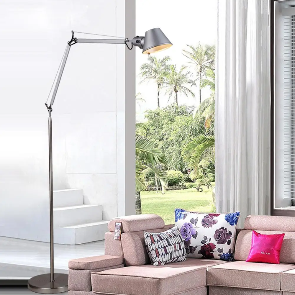 Minimalistic Floor Lamp 1.5M Aluminum Hat Shape Office Lighting