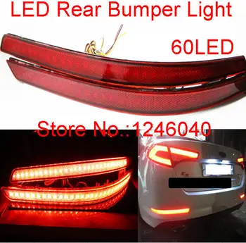 

Red lens 60LED Rear bumper reflector light brake lamp stop light rear fog light lamp for Hyundai Kia Optima K5 2011-2013
