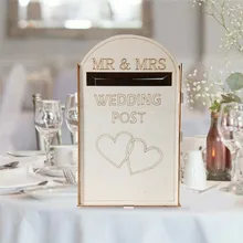 Цельная сосна полностью собранная индивидуальная свадебная открытка, почтовая коробка, Королевский почтовый стиль, сделай сам, Свадебная подарочная карточная коробка, свадебные декоративные принадлежности