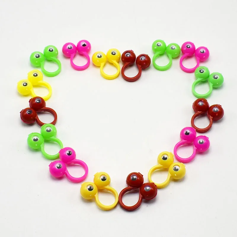 Wholesale 500pcs/lot Plastic Rings with Wiggle Eyes Finger Spies Eyes