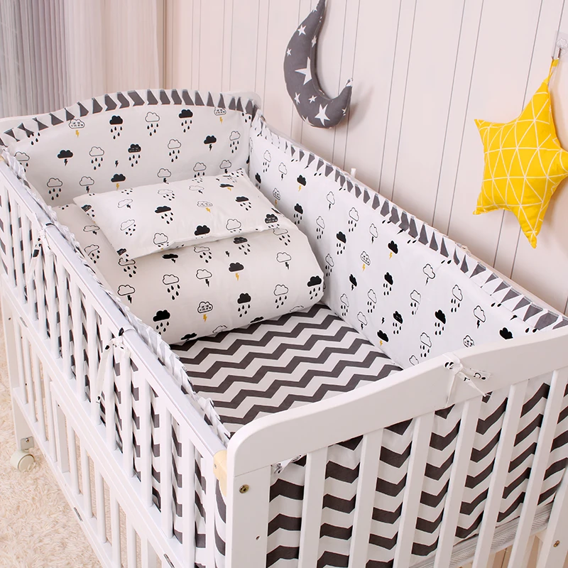 

6pcs bedding set for Newborn baby bedding baby anti-collision bumpers washable crib bedding toddler bedding set crib bumper set