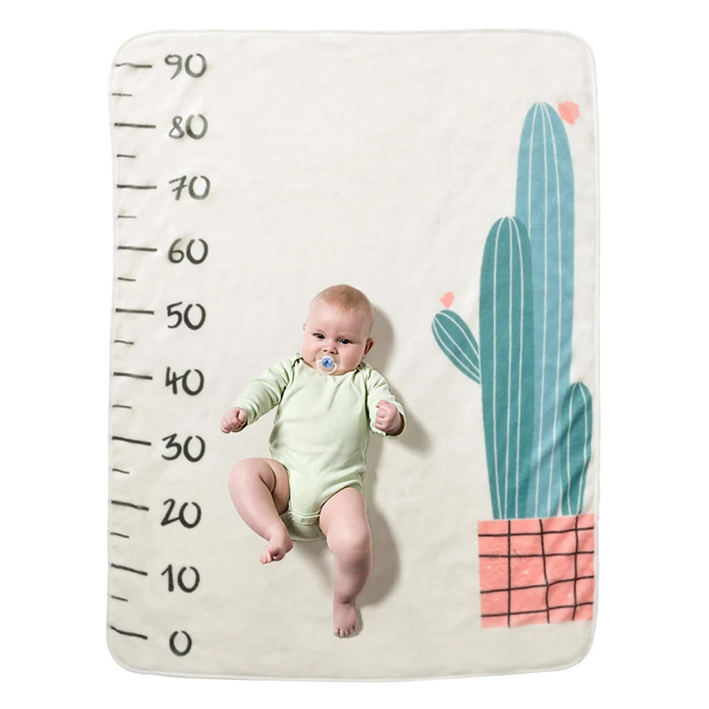 70*102 см Детские Одеяло-Ростомер коралловый флисовая пеленка обёрточная бумага новорожденных подставки для фотографий задний план Ползания