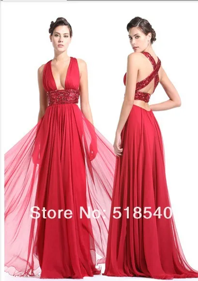 

free shipping robe de soiree 2016 new hot sexy backless vestido de festa longo red long crystal beading party gown prom Dresses