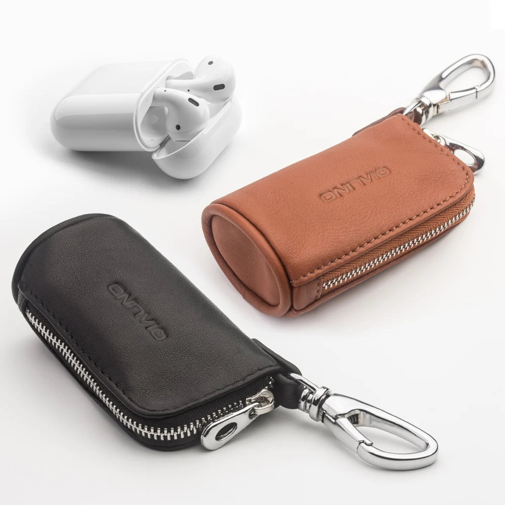 New Genuine Leather Case for Headphones Case Storage Carrying Bag Box Case for Headphones Earphone TF Card Case for Headphones