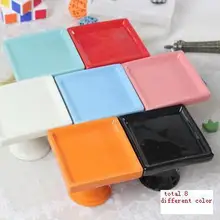 Новое поступление площади керамическая кекса/торт стоять десертную тарелку свадебный десерт пластина/кекс стенд/торт держатель