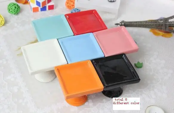 

New arrival square ceramic Cake pan /cake stand dessert plate wedding dessert plate/cupcake stand/cake holder