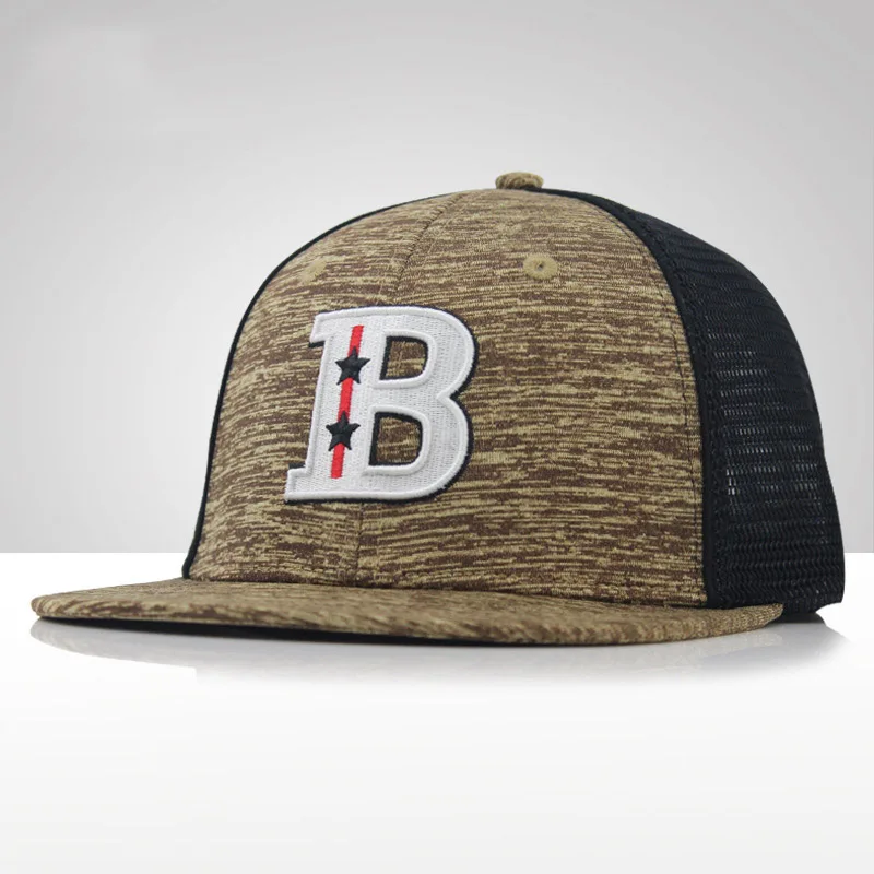 Snapback сетчатая Бейсболка Кепка с вышивкой Буквы B мужская кепка Женская регулируемая спортивная летняя Солнцезащитная шляпа bone gorras хип-хоп