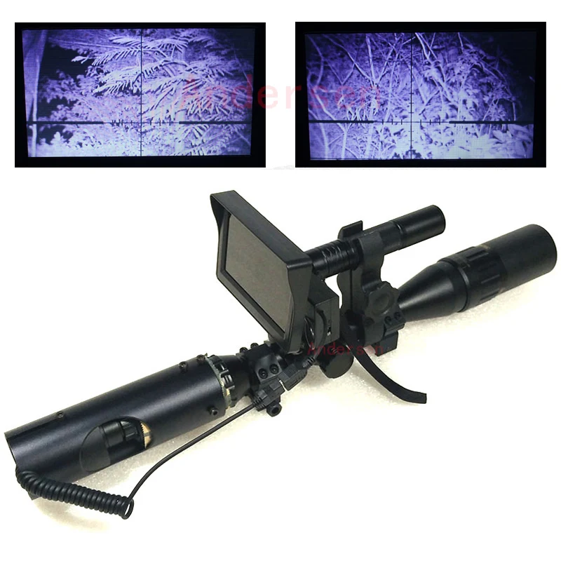 Лучший снайпер открытый охотничий оптический прицел тактический прицел Инфракрасный фонарик с ЖК-дисплеем ночного видения для прицела
