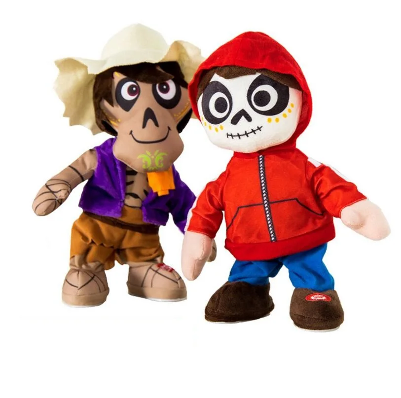 

30cm New Arrival COCO Pixar Electronic Plush Toys Walking Dancing Miguel Hector Stuffed Soft Plush Doll Children Plush Gifts