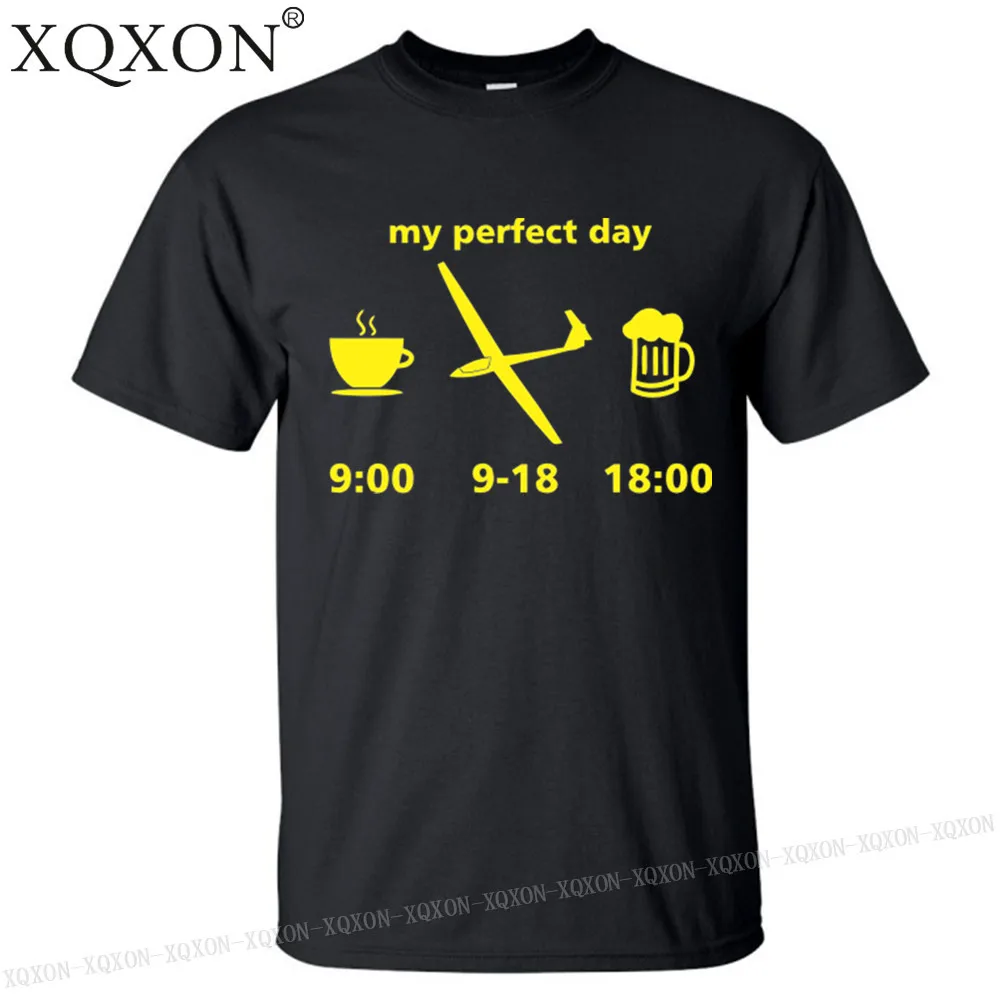 XQXON-my perfect day скользя Для мужчин футболка хорошего качества хлопок Летние Короткие рукава человек футболка; Топы K113 - Цвет: Black