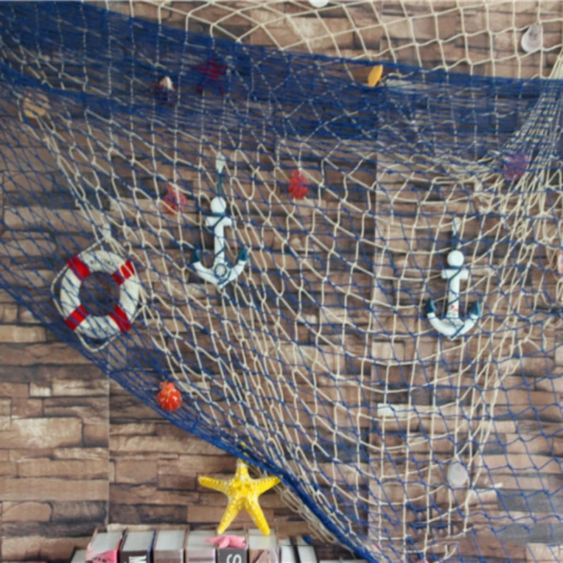 Fishing Net For Home Decor Interesting Wall Hangings The Mediterranean Sea style Party Door Stickers With Shell Decoration Fishing Net For Home Decor Interesting Wall Hangings The Mediterranean Sea style Party Door Stickers With Shell Decoration
