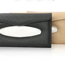 Универсальный автомобильный солнцезащитный козырек полиуретановая кожа коробка авто клип держатель бумажные салфетки, аксессуары