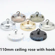 110 мм Металл Гальванизируйте потолок поднялся основание светильника Ретро Винтаж античный потолок поднялся крюк пластины для лампочки установки Аксессуары